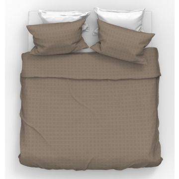 Kayori Shizu 100% Organic katoen satijn dekbedovertrek Taupe