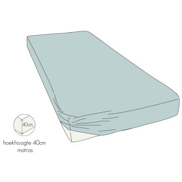 Kayori Shizu - Hoeslaken - Perkal - 160/200 - Zilver
