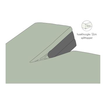 Kayori Shizu - Splittopper Hoeslaken - Perkal - 200/200 - Zand