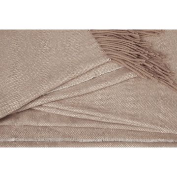 Kayori Plaid Tibet Linnen-Wol Hazel-150 x 220 cm