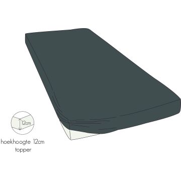 Kayori Shizu - Splittopper Hoeslaken - Perkal - 200/200 -Antracite