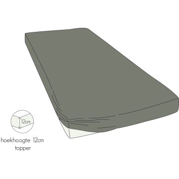 Kayori Shizu - Topper Hoeslaken - Jersey - 200/200-220 - Taupe