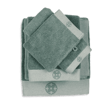 Kayori Yu - Handdoek - 50x100 - Donkergroen