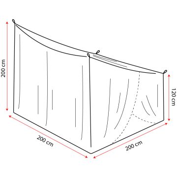Klamboe Schuin Dak 2-persoons