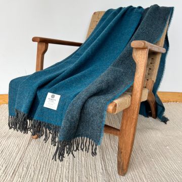100% Merino wollen plaid Larkspure