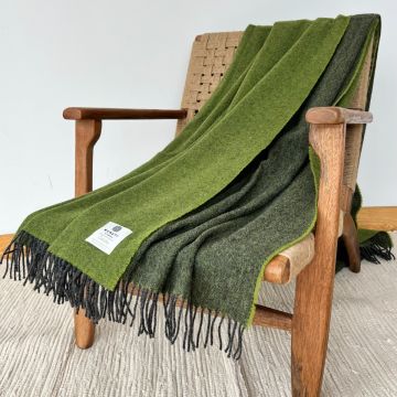 100% Merino wollen plaid Meadow Green