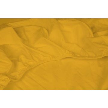 Kayori  Nagano Topper Hoeslaken Flanel - 200/200- Okergeel