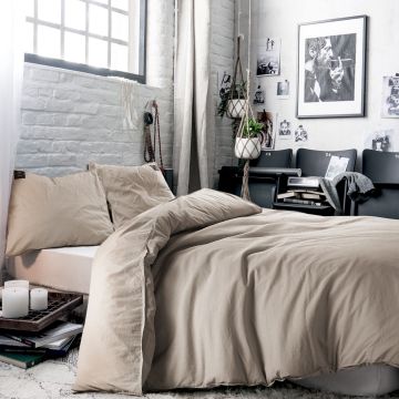 Oslo Beige, Bio katoenen dekbedovertrek, GOTS gecertificeerd! Oslo Beige, Bio katoenen dekbedovertrek, GOTS gecertificeerd!