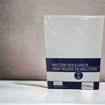 Cley 100% katoenen molton hoeslaken voor baby-peuter bedje en wieg