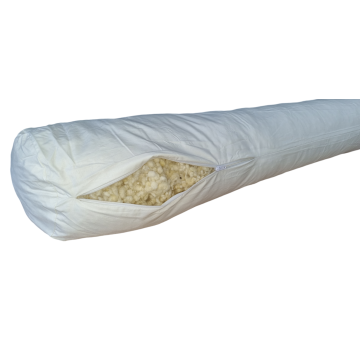 Slaapmaatje  het anti-buikslaap kussen met wol bolletjes vulling