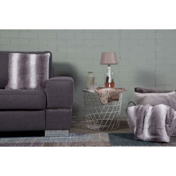 Plaid Grey 150 x 200 cm inclusief bijpassend kussen )(45x45 cm)