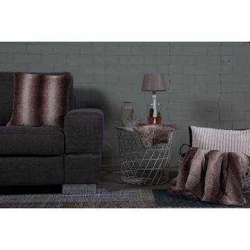 Plaid Grey 150 x 200 cm inclusief bijpassend kussen (45x45 cm)