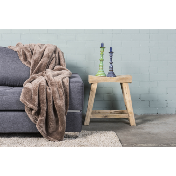 Heerlijk luxe en zachte plaid taupe (150x200 cm)