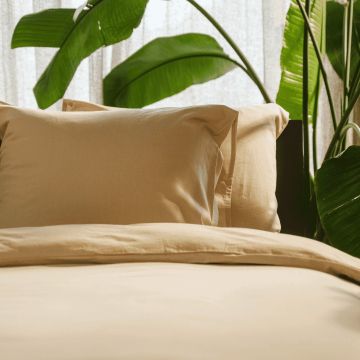 Kayori dekbedovertrek Rui Peached Twill - Naturel