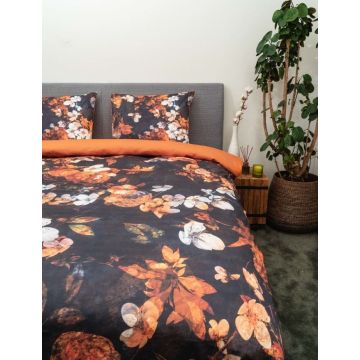 Kayori Dekbedovertrek Senji Katoensatijn - Oranje - Katoen-Satijn