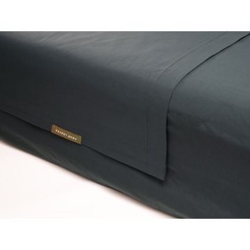 Kandalama percale flat sheet (dark green) - Four Leaves