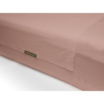 Bundala percale flat sheet (pink) - Four Leaves