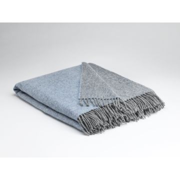 100% Merino wollen plaid Starlight Blue