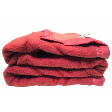 Wollen deken - By Savanne - Winter (700 gram) - Oud Roze/Rood