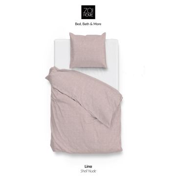Dekbedovertrek Lino shell nude - 100% Katoen
