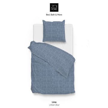 Dekbedovertrek Lino urban blue - 100% Katoen