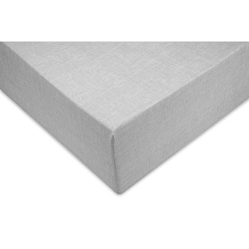 Hoeslaken Lino dove grey - 100% katoen