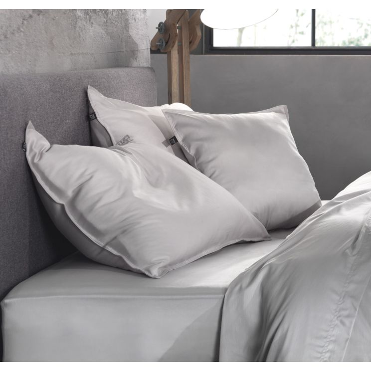ZoHome Ash-Grey 2 Kussenslopen Satinado 100% Katoen-Satijn