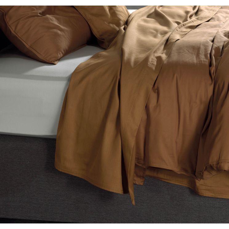 ZoHome Cognac-Brown Laken Satinado-sheet 100% Katoen-Satijn