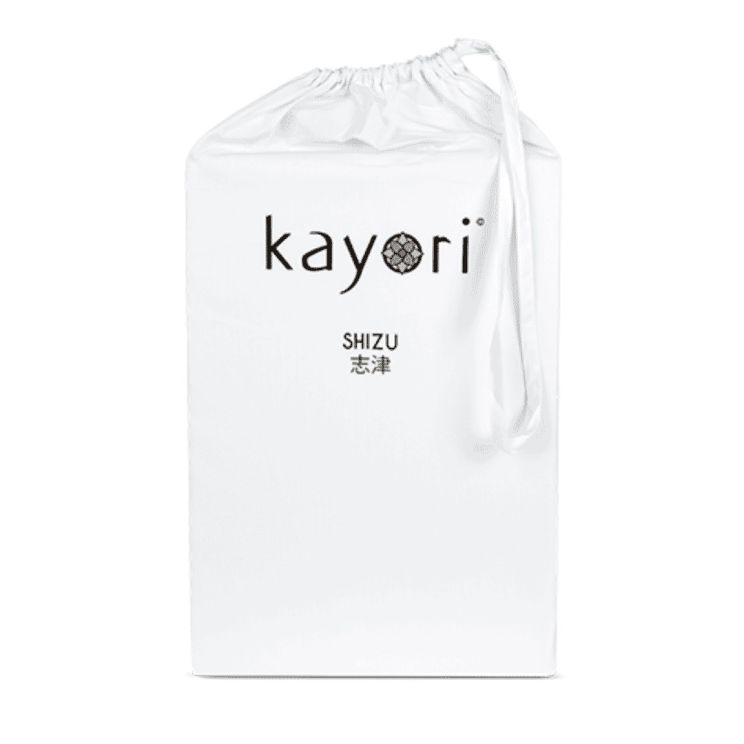 Kayori Shizu perkal hoeslaken - wit - Katoen-Perkal