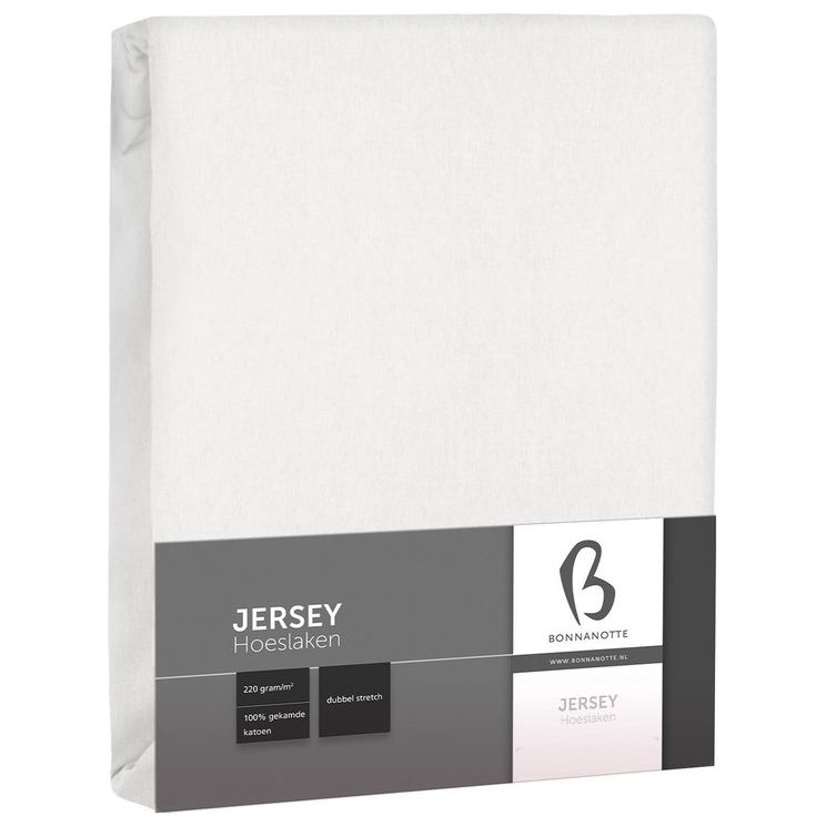 Bonnanotte Double Jersey hoeslaken - Wit