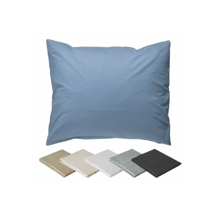 Katoenen kussensloop (2 stuks) Blauw/Denim 60x70 cm