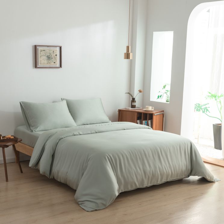 Bamboe Premium dekbedovertrek Groen-240 x 220 cm